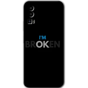 General Mobile 23 Kılıf Hd Desen Baskılı Arka Kapak + Kırılmaz Cam - Im Broken