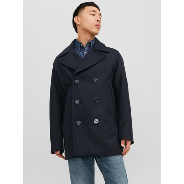 Jack & Jones Lacivert Blucaptaın Wool Pea Coat Erkek Kaşe Fiyatı