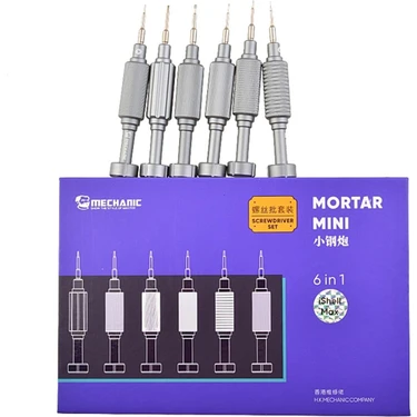 Mechanic Mortar Mini Ishell Max S2 Çelik 6 Parça Tornavida