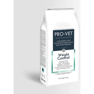 PRO-VET Weight Control Obesity Köpek Maması 2,5