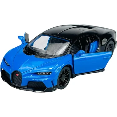 BUGATTI 青 ミニカー Kinsmart Bugatti Chiron Supersport 1:38 Mavi Çek Bırak Model Fiyatı