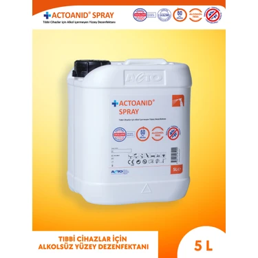 Acto Actoanıd® Spray 5 Litre | Alkol Içermeyen Yüzey