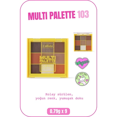 Callista Beauty Callista Multi Palette Eyeshadow Göz Farı Paleti 103 Coffee