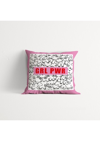Girl Power Pembe Çift Taraflı Kırlent Kılıfı 2 Adet fiyatları