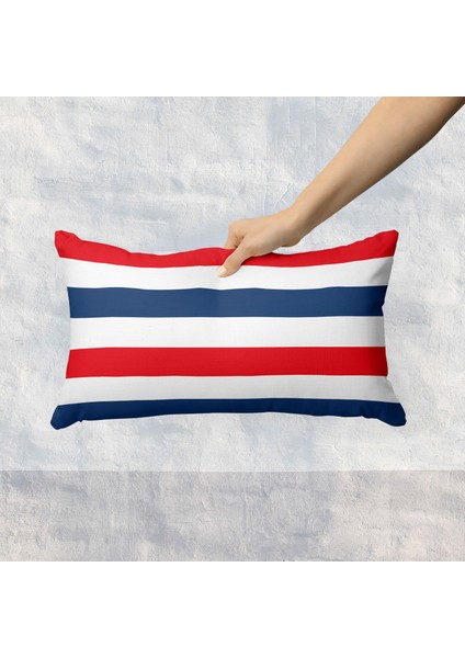 French Stripe 30CM x 50CM / Marin Temalı Çift Taraflı Kırlent Kılıfı
