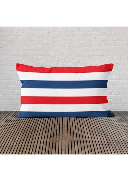 French Stripe 30CM x 50CM / Marin Temalı Çift Taraflı Kırlent Kılıfı