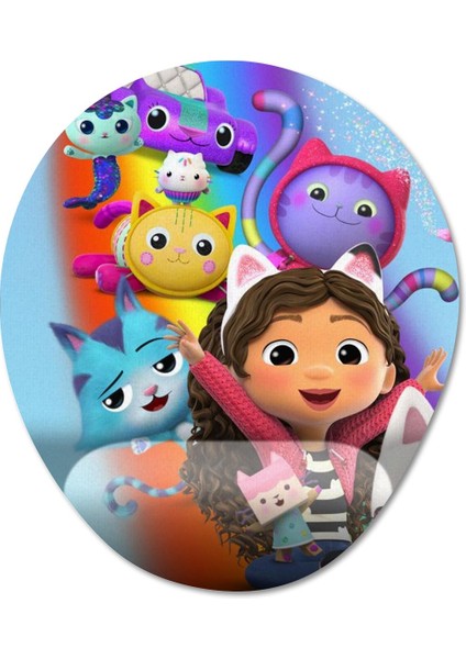 Gabby's Dollhouse Bilek Destekli Mousepad Model - 1 Oval