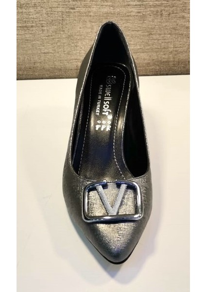 2018 Kadın Tokalı 6 cm Kadeh Ökçeli Stiletto Platin fiyatları