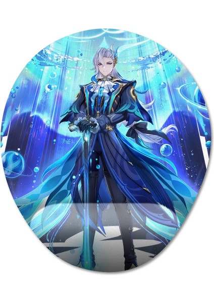 Neuvillette - Genshin Impact Bilek Destekli Mousepad Model - 1 Oval