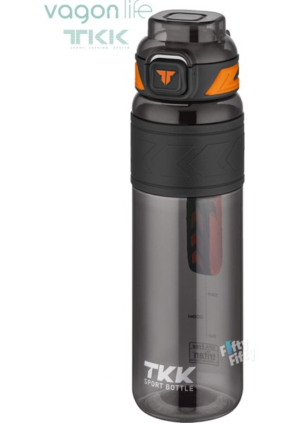 Tkk 1000 ml Çift Kullanım Pipetli/rahat Içim Bpa Içermeyen Taşıma Askılı Tritan Su Matarası FFTKK1020-1000