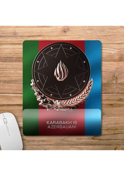 Karabağ Azerbaycandır - Qarabağ Azərbaycandır Bilek Destekli Mousepad Model - 1