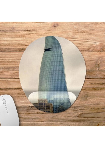 Azerbaycan Bakü - Azərbaycan Bakı Bilek Destekli Mousepad Model - 1 Oval