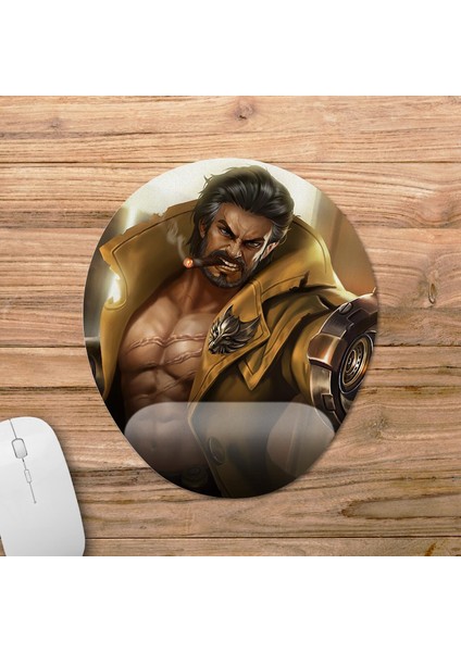 Roger - Mobile Legends Bilek Destekli Mousepad Model - 1 Oval