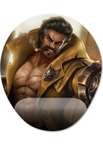 Roger - Mobile Legends Bilek Destekli Mousepad Model - 1 Oval