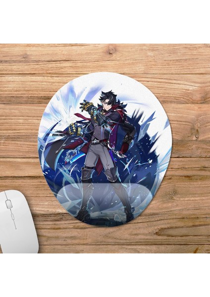 Wriothesley - Genshin Impact Bilek Destekli Mousepad Model - 1 Oval