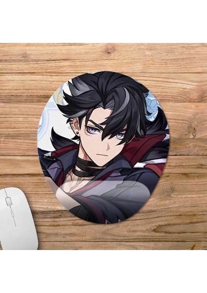 Wriothesley - Genshin Impact Bilek Destekli Mousepad Model - 3 Oval