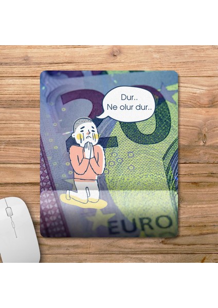 Euro / Türk Lirası - Euro Artışı - Döviz Sorunu Bilek Destekli Mousepad Model - 1