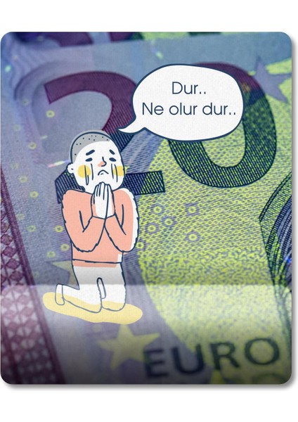 Euro / Türk Lirası - Euro Artışı - Döviz Sorunu Bilek Destekli Mousepad Model - 1
