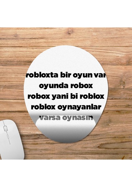 Roblox'ta Bir Oyun Var Oyunda Robox Bilek Destekli Mousepad Model - 1 Oval