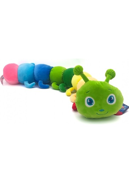 Peluş Tırtıl Yaslık 75 cm Renkli- Mavi Su Dünyası