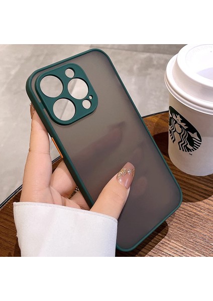 iPhone 15 Pro Kılıf Arkası Leke Yapmaz Mat Sert Şeffaf Kenarları Renkli Silikon Kamera Korumalı fiyatları