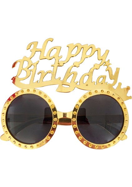 Parti Gözlük Happy Bırthday Gold Zımba Detaylı