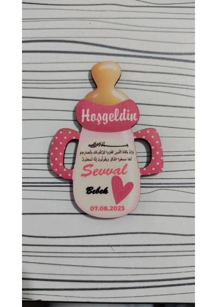 8 cm Biberon Hoşgeldin Magnet 25 Adet