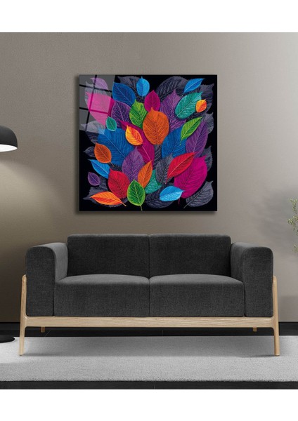 Renkli Çiçekler Cam Tablo fiyatları