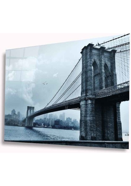 Köprü Manzara Cam Tablo 4mm Dayanıklı Temperli Cam