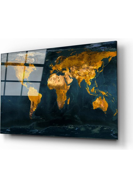 Dünya Haritası 28 Cam Tablo