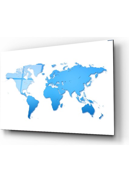 Dünya Haritası 46 Cam Tablo