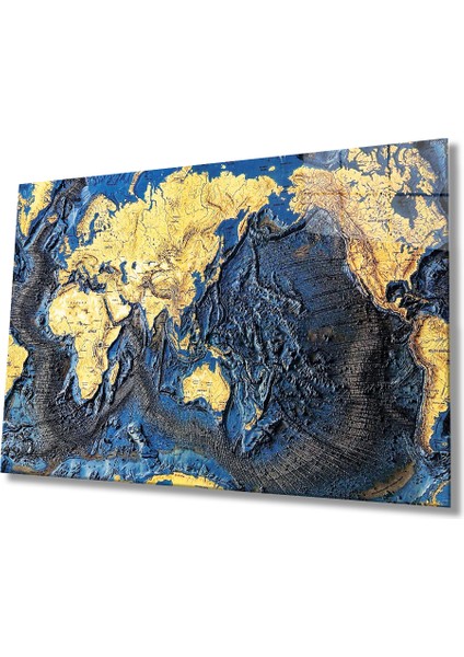 Dünya Haritası 84 Cam Tablo