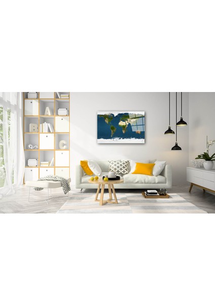 Dünya Haritası 1 Cam Tablo fiyatları