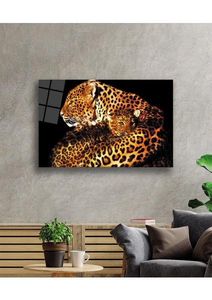 Jaguar Hayvan Cam Tablo 4mm Dayanıklı Temperli Cam fiyatları