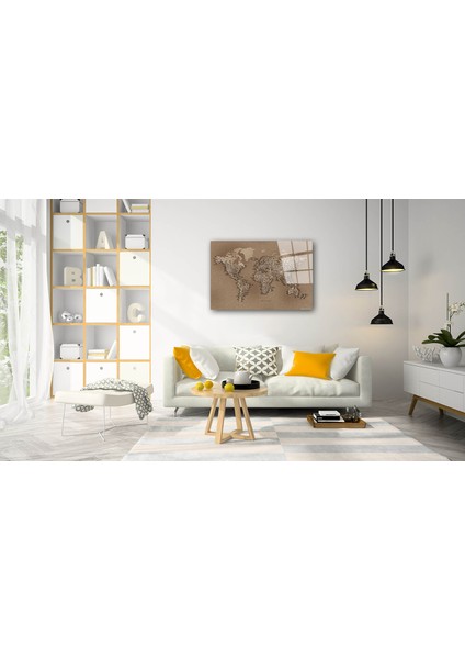 Dünya Haritası 65 Cam Tablo fiyatları