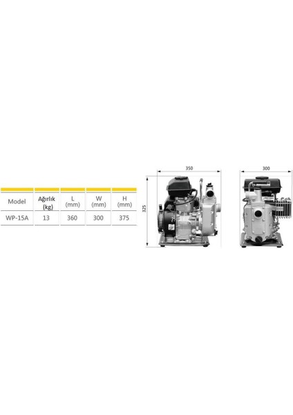 WP-15A 4 Zamanlı Benzinli Su Motoru 1.5'' fiyatları