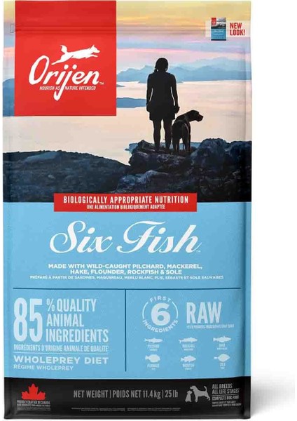 Six Fish Adult  6 Balıklı Tahılsız Yetişkin Köpek Maması 11.4 kg