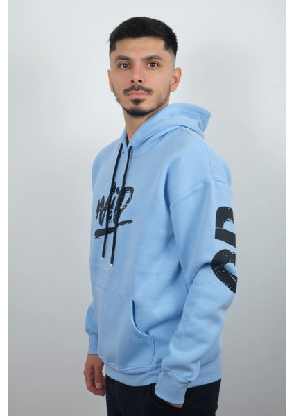 Erkek Kapüşonlu Polar Sweatshirt Wid Açık Mavi fiyatları