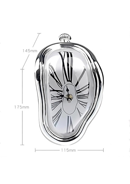 Eriyen Saat Salvador Dali Melting Clock Sürrealist Dekoratif
