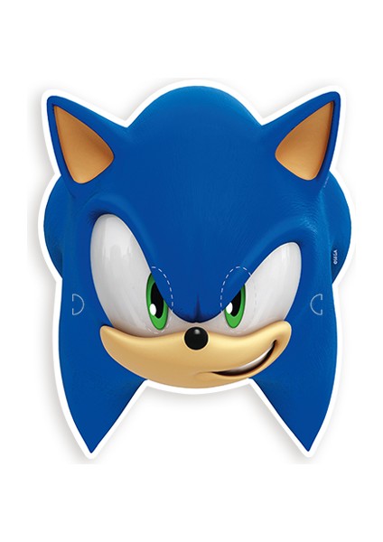 Sonic Temalı Karton Maske 6 Adet