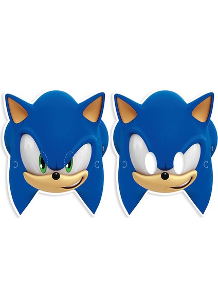 Sonic Temalı Karton Maske 6 Adet