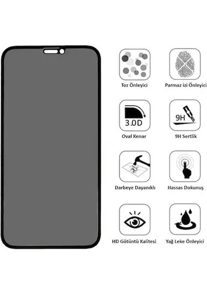 Iphone 15 Pro Uyumlu Hayalet Ekran Koruyucu Cam Tam Kaplama 9d
