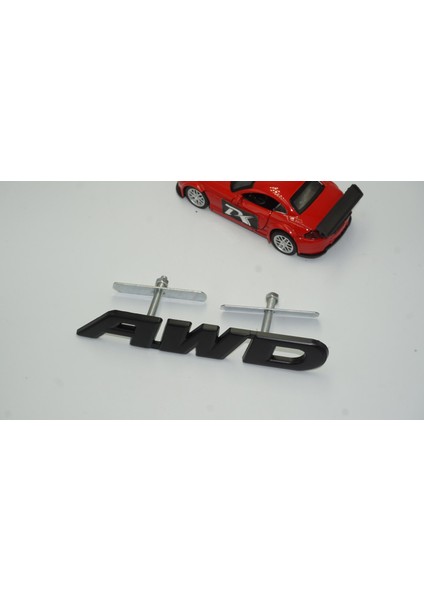 Awd All Wheel Drive Ön Panjur Siyah Metal 3D Yazı Logo