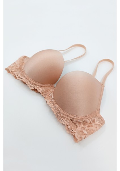 2'li Ekonomik Paket Siyah-Pink Nude 6807 Kansas Dantelli Micro Saten Sütyen Set (D Cup Seçeneğiyle)