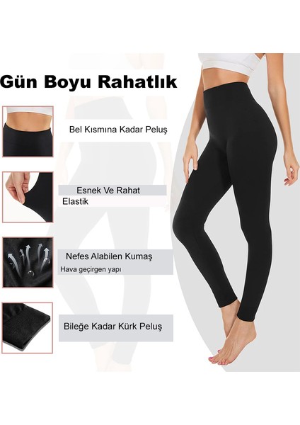 Sıcacık Tutan İçi Peluşlu Siyah Peluş Tayt Toparlayıcı Etkili Peluş Tayt fiyatları