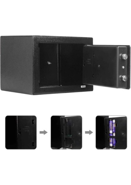 17EF Elektronik Şifreli Çelik Para Kasası Ev&iş&ofis&otel Tipi Kasa 3 mm Montaj Kit fiyatları