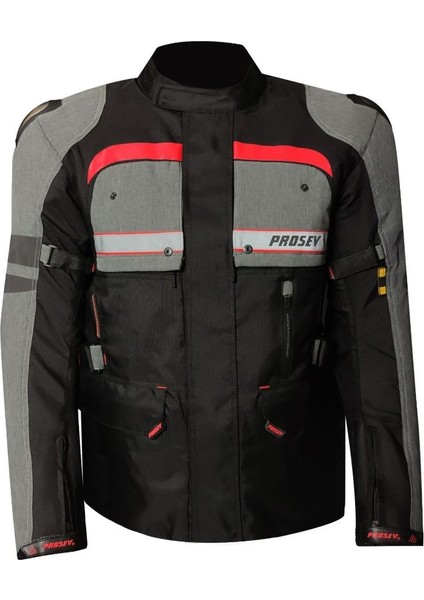 Motosiklet Montu Long 4 Mevsim Full Korumalı Maxdura 600-D Dayanıklı Kumaş Touring Motor Mont Red ANL2202RD fiyatları