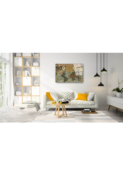 Dünya Haritası 67 Cam Tablo