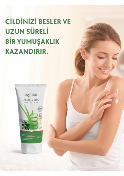 Aloe Vera Body Care Cream - Aloe Vera Özlü Vücut Bakım Kremi - Yeni Formül 150 ml