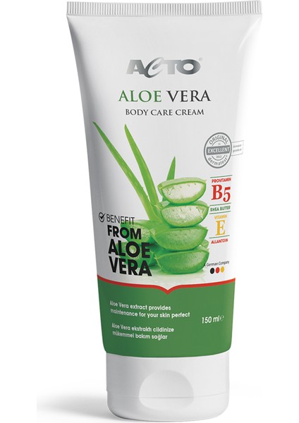 Aloe Vera Body Care Cream - Aloe Vera Özlü Vücut Bakım Kremi - Yeni Formül 150 ml